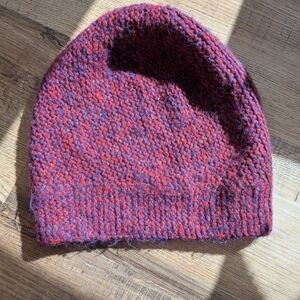 Banana Republic Red and Purple Knit Hat